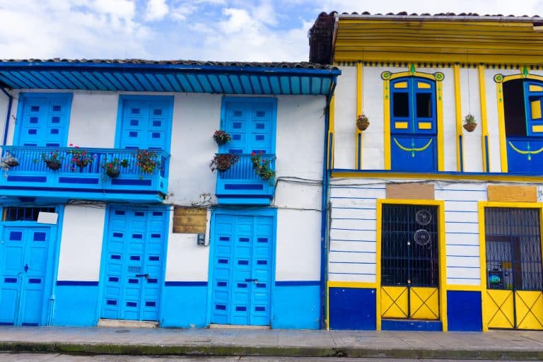 Colorful colonial architecture in Salento, Colombia